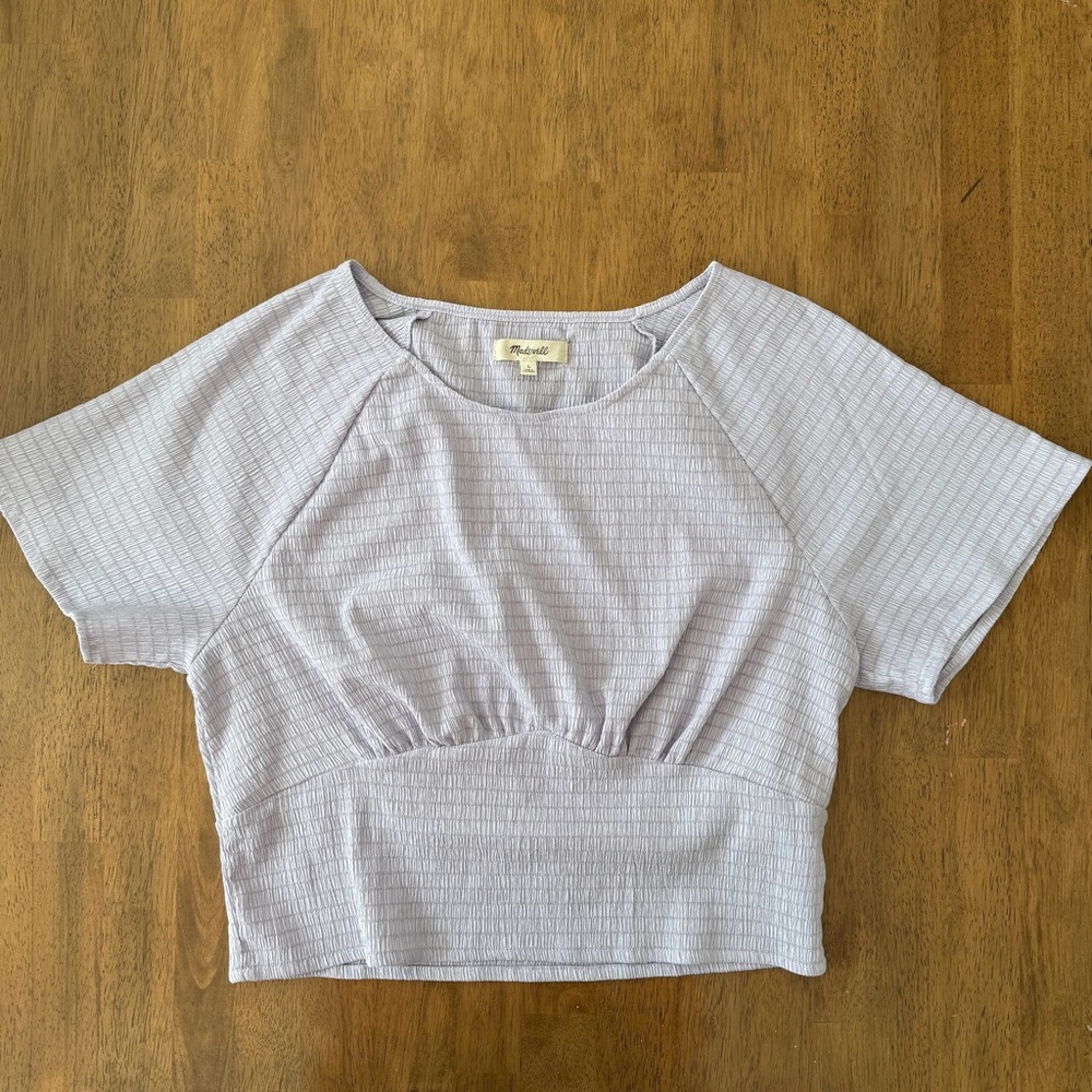 Madewell Lavender Crop Top, Size L